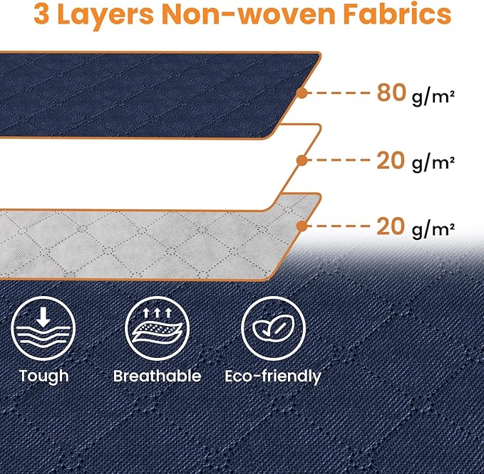 Fab totes 24 Gallons Clothes Storage, Foldable Thick Fabric Blanket Storage Bags
