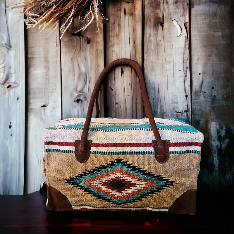 Southwestern Large Weekender Travel Bag Western Duffle Bag Boho Travel Bag