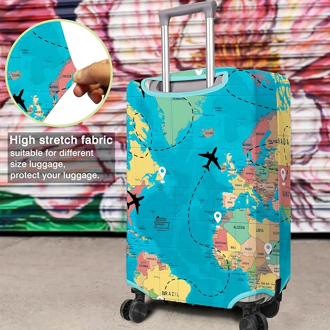 Travel Luggage Cover Suitcase Protector Fits 18-32 Inch Wheel Covers