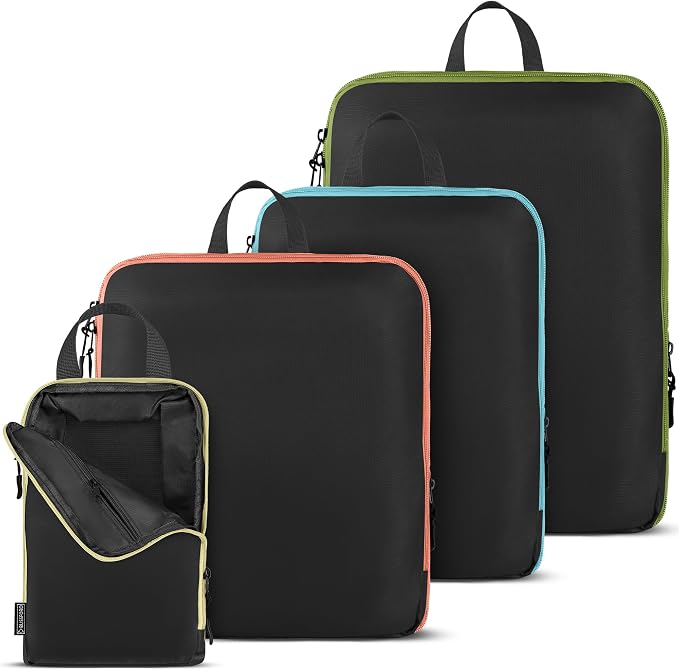 Compression Packing Cubes Travel, 4 Set/6 Set Packing Cubes