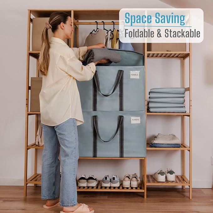 VENO 4 Pack Moving Bags, Heavy Duty, Moving Boxes Alternative, Packing Storage