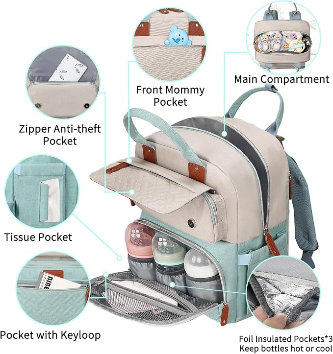 Diaper Bag Backpack, Baby Diaper Bag