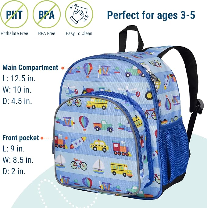 Wildkin 12-inch Kids Backpack – Padded, Adjustable