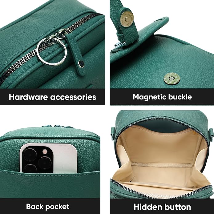 1060 Leather Crossbody Bags for Women Anti-Theft Vegan Purse