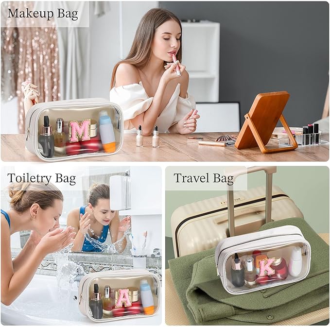 YOOLIFE Initial Make Up Bag Travel Toiletry Bag