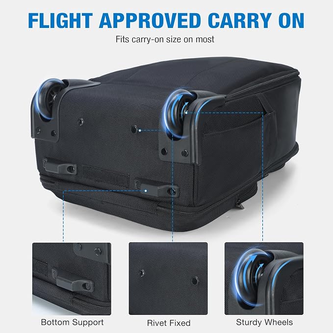Rolling Backpack, 15.6 inch Laptop Backpack