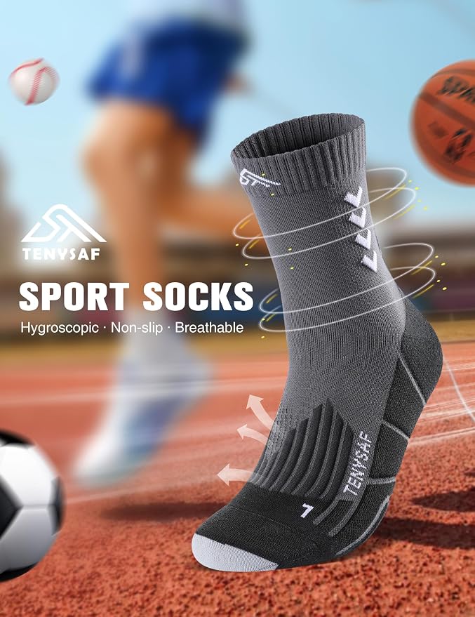 Compression Crew Running Socks: Athletic Socks