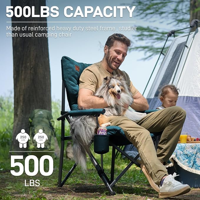 EVER ADVANCED Padded Oversized Folding Camping Chair