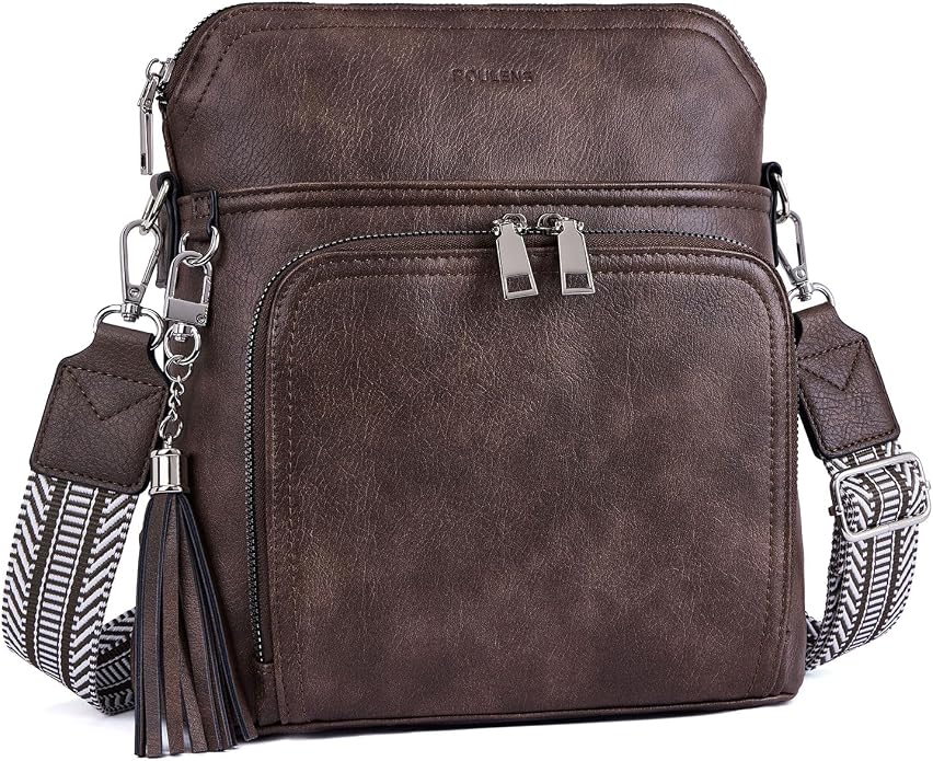 Crossbody Purse for Women, Lightweight Medium Crossbody Bag Soft Leather