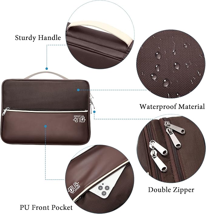 SELLYFELLY Electronics Travel Organizer, Double Layer Cable Organizer Bag