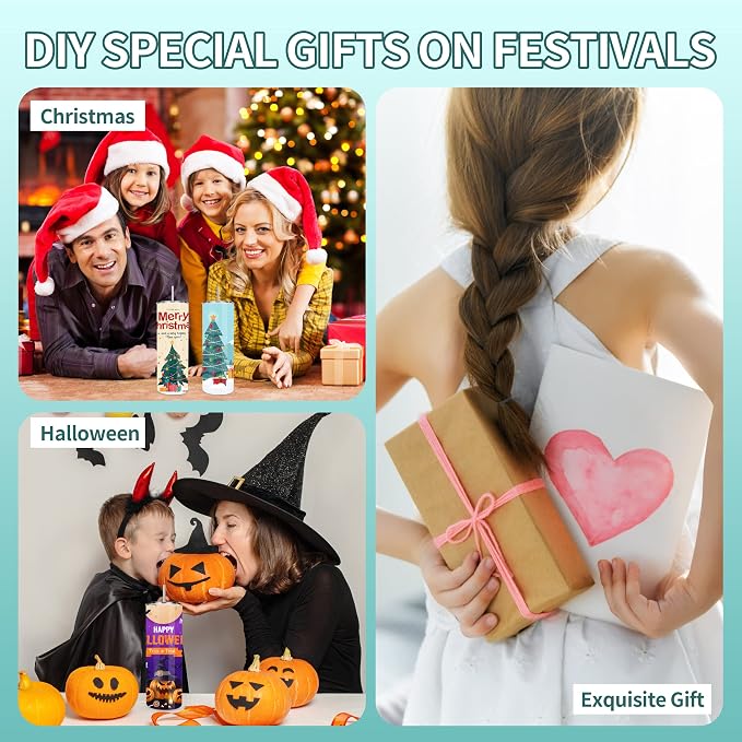 D·S 25 Pack Sublimation Tumblers Bulk 20 oz Skinny Straight Flat Bottom Blank Tumbler Cups with Individual Gift Boxed for Heat Transfer DIY Craft