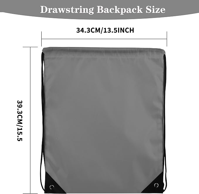 60 Pieces Drawstring Backpack Bags Sports Sackpack Bulk Cinch Gym Bag
