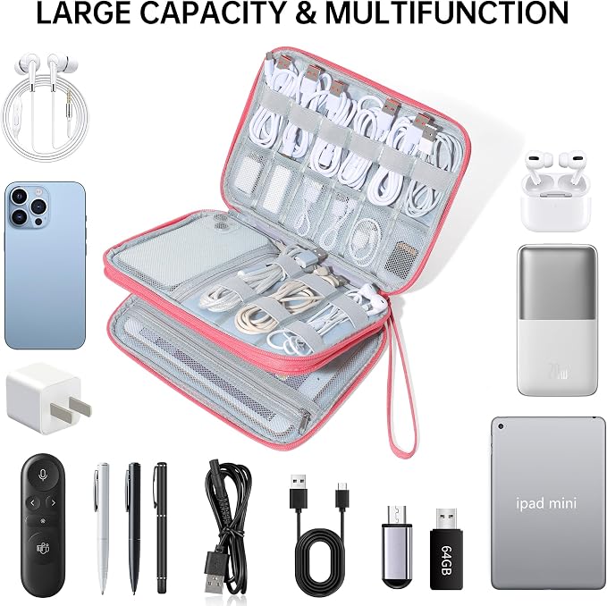 CILLA Electronics Organizer Travel, Travel Cord Organizer Case, Compact