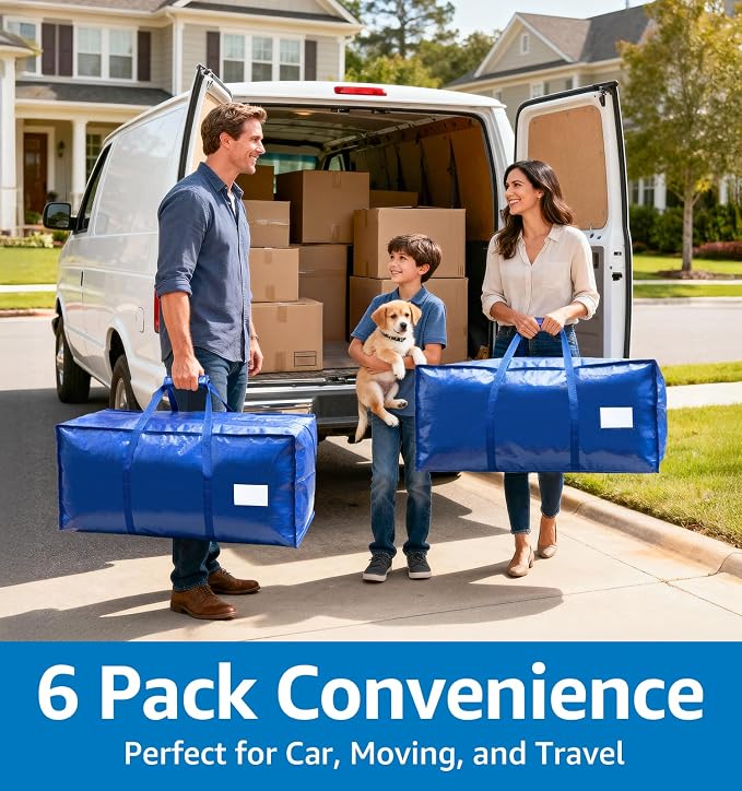 6 Pack Heavy Duty Moving Bags