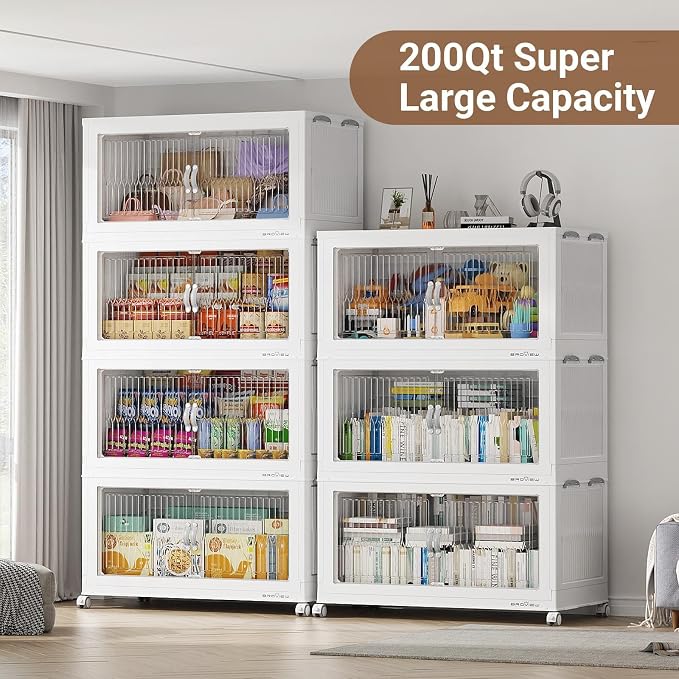 BROVIEW 600Qt Extra Large Stackable Storage Bins