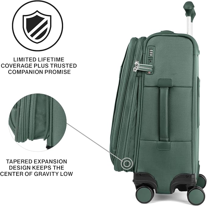 Travelpro VersaPack+ Lightweight Softside Expandable Carry on Luggage, 8