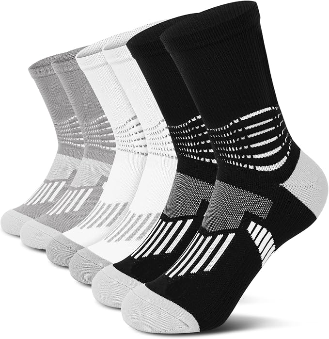 IRAMY Crew Compression Socks Athletic Running Socks
