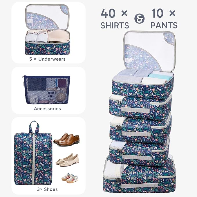 ALL INCLUDED 10 Set Durable Packing Cubes