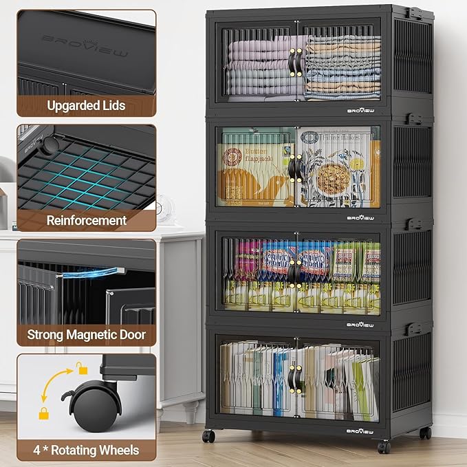 BROVIEW 480Qt Stackable Storage Bins