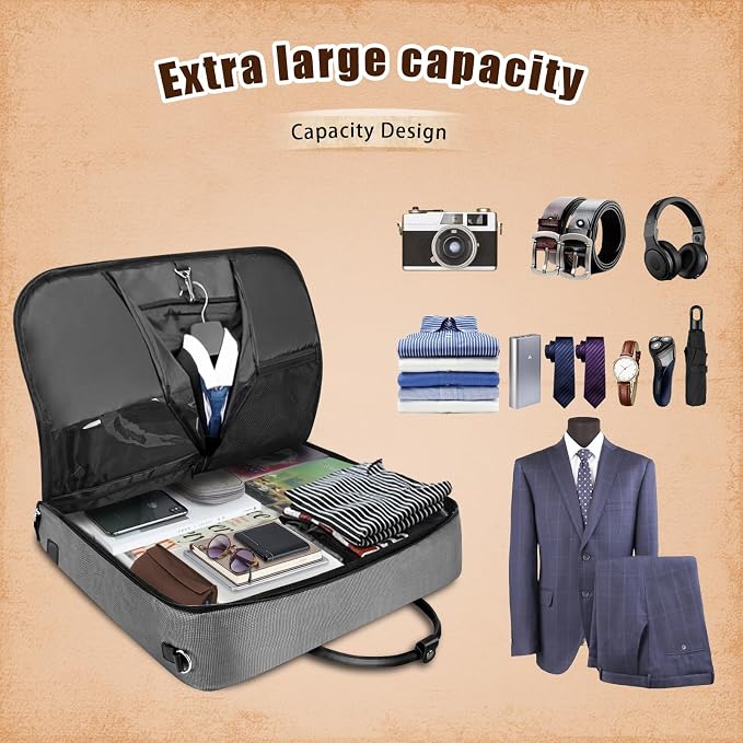 Garment Bag Travel Large Leather Carry On Suit Bag