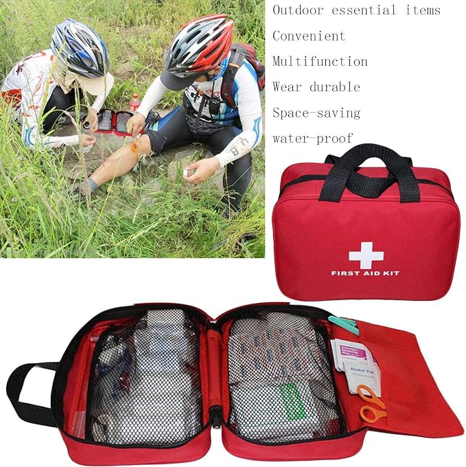 AOUTACC Nylon First Aid Empty Kit, Compact Waterproof and Lightweight First Aid