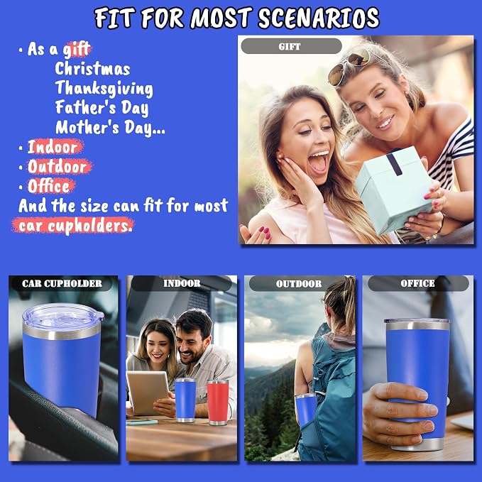 20 oz Tumbler with lid Double Wall Vacuum Insulated Tumblers Stainless Steel