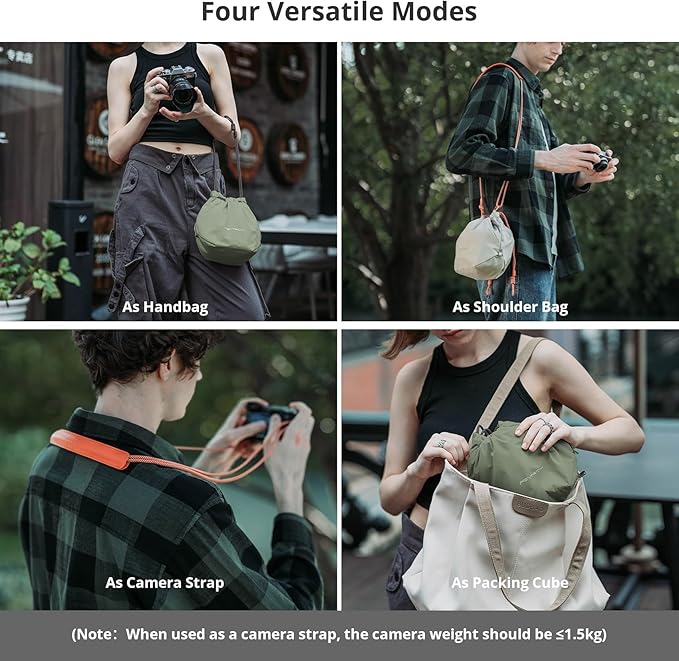 PGYTECH OneGo Drawstring Small Camera Bag, Soft Cute Camera Pouch Handbag