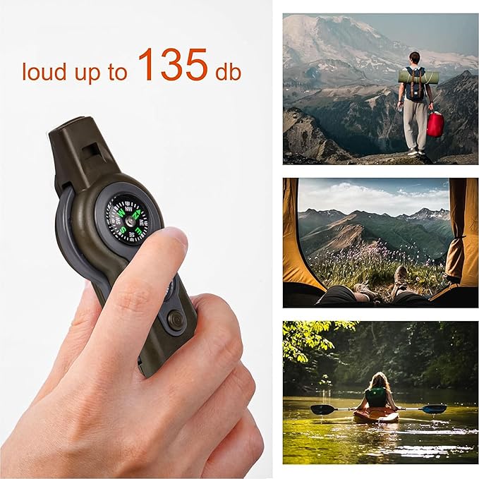 Emergency Survival Function Whistle, Outdoor Multifunctional Tool Safety Whistle