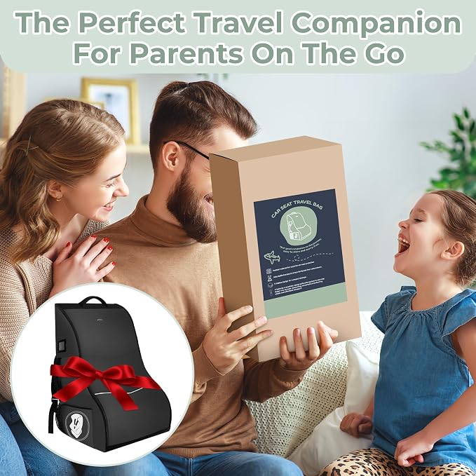 Padded Car Seat Travel Bag for Airplane – Waterproof Heavy Duty Carseat