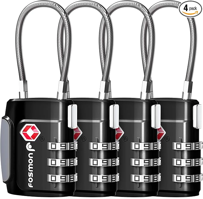 Fosmon TSA Approved Cable Locks