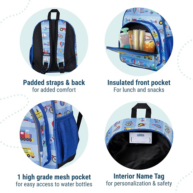 Wildkin 12-inch Kids Backpack – Padded, Adjustable