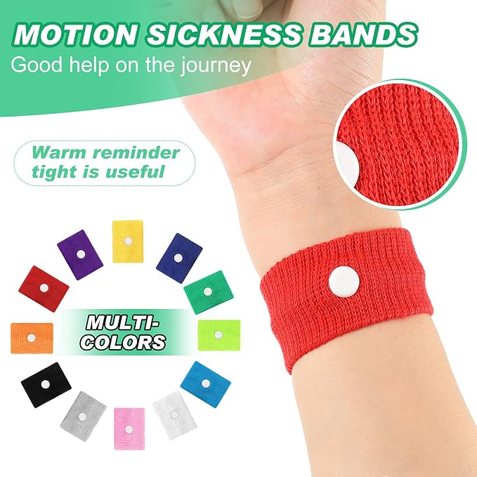 Zhanmai 12 Pairs Motion Sickness Bracelet
