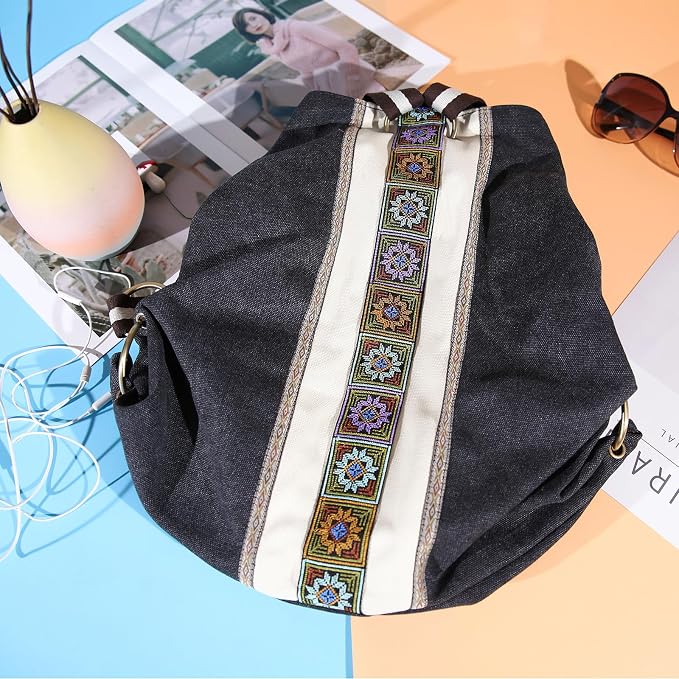 Goodhan WomCanvas Backpack Daypack Casual Shoulder Bag, Vintage Heavy-duty