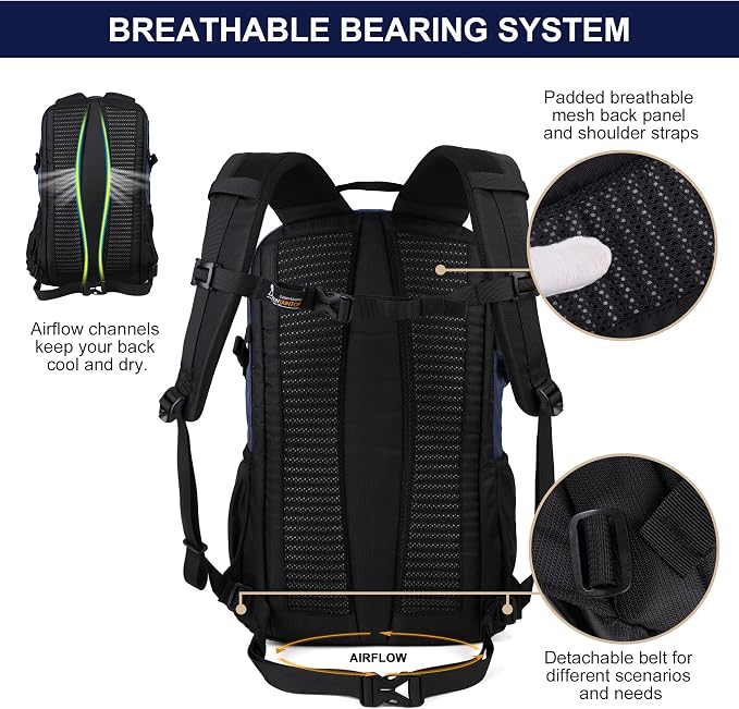 MOUNTAINTOP Hiking Backpack, 25L Camping Backpack, Men Women Hiking Daypack