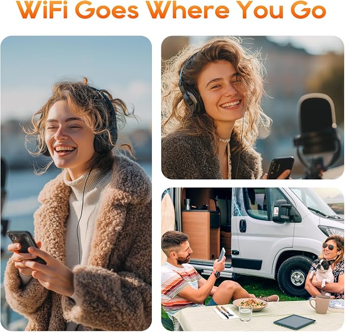 Portable Mobile Hotspot–eSIM Global WiFi Hotspot, No SIM Card/Contract Needed
