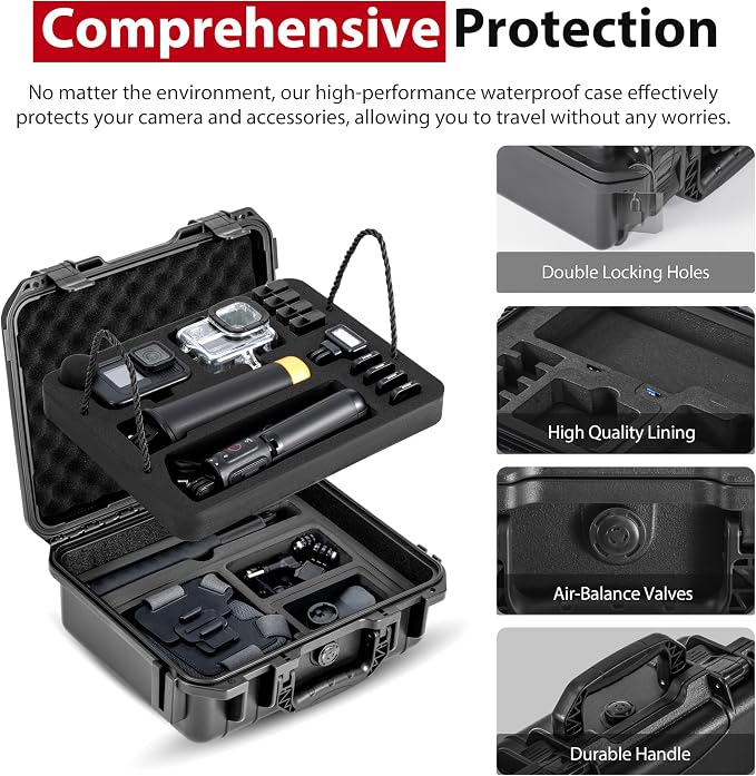 Hard Case Organizer For Gopro Hero 13/12/11/10/9/8 Media Mod/Volta/Protective