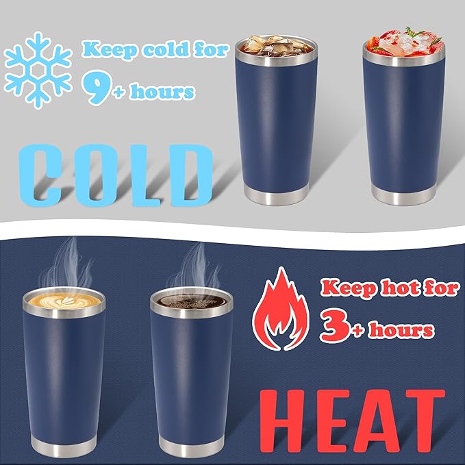 20 oz Tumbler with lid Double Wall Vacuum Insulated Tumblers Stainless Steel
