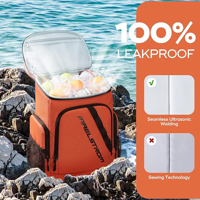 Maelstrom Backpack Cooler, 36 Can Cooler Backpack, Soft Cooler Bag Insulated