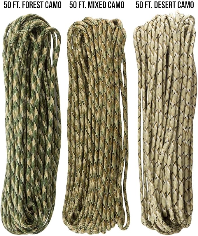 TOUGH-GRID 750 Paracord Rope Nylon Parachute Cord, Made in USA Survival Kit