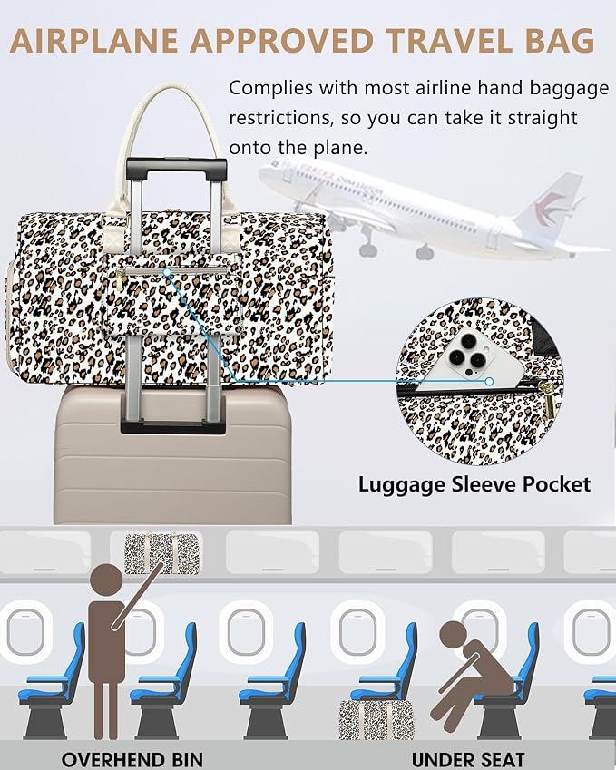 Women Duffle Weekender Travel Bag: Large Duffel Bags