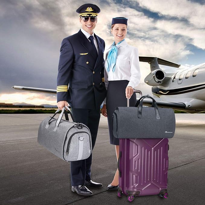 Modoker Convertible Garment Bag - 2 in 1 Hanging Suitcase Suit Travel Bags
