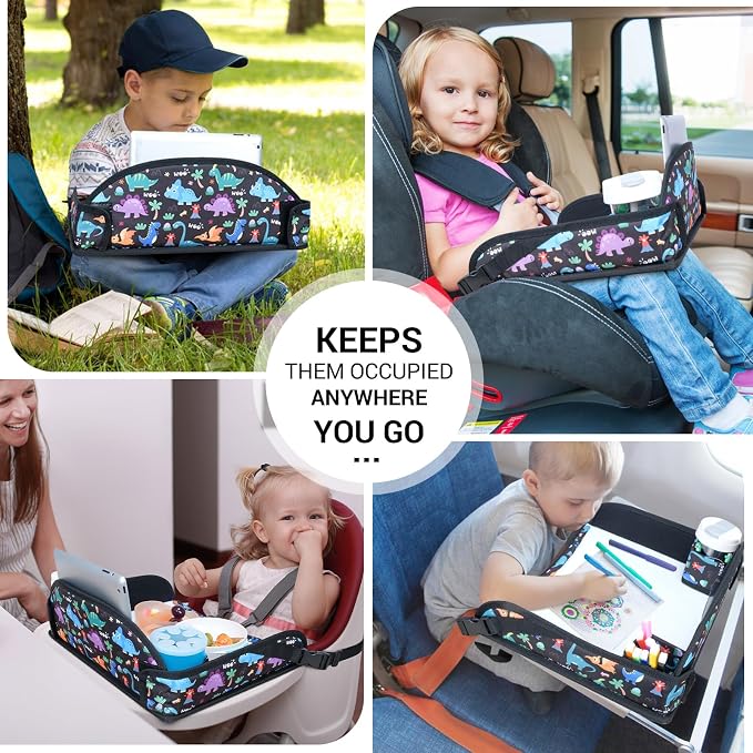 COOLBEBE Kids Travel Tray for Toddler Car Seat, Travel Tray for Airplane