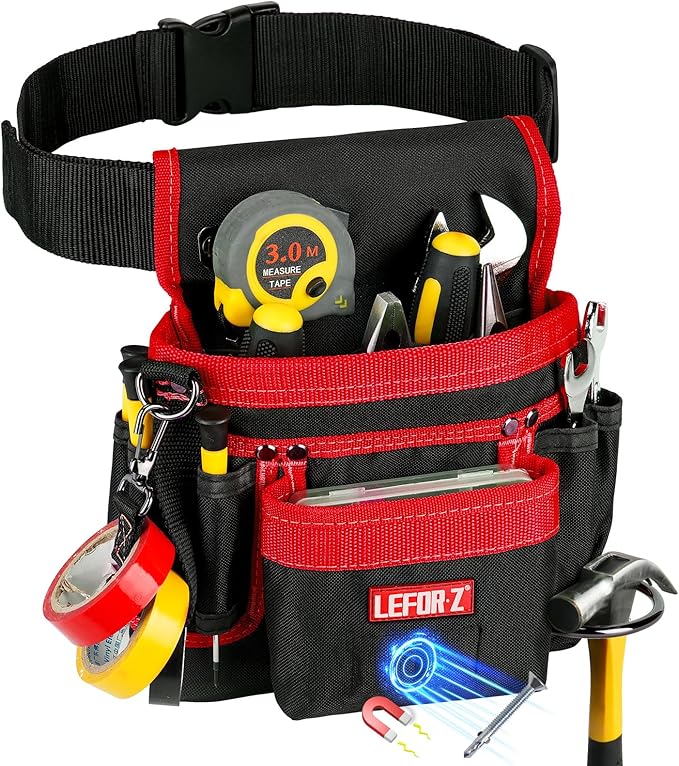 Tool Belt, Magnetic Tool Pouch, 14-Pockets Tool Belts