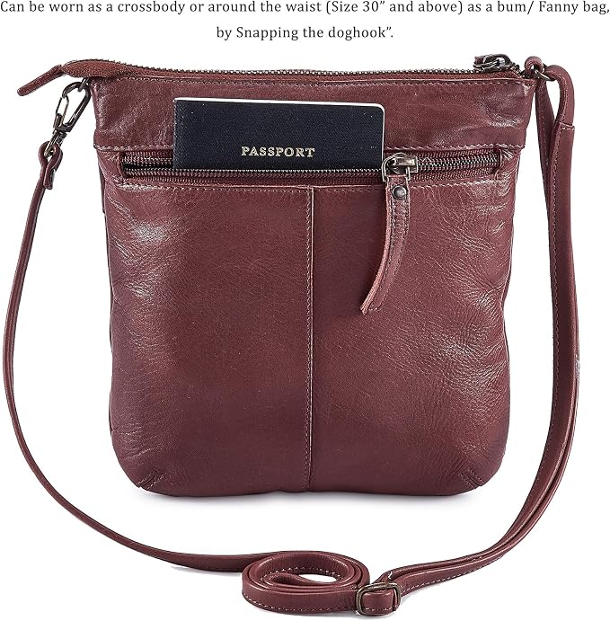 Crossbody Sling Bag for Women Small Real Leather Purse Vintage Travel Crossover
