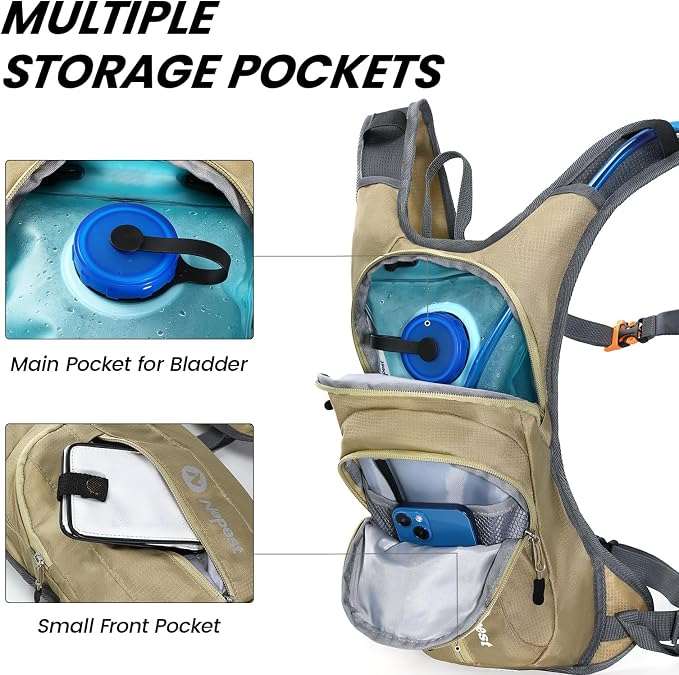 Nepest Hydration Pack Backpack for Women & Men, Lightweight Water Backpack