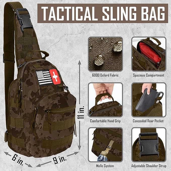 Survival Kit, Camping Axe, Crossbody Bag