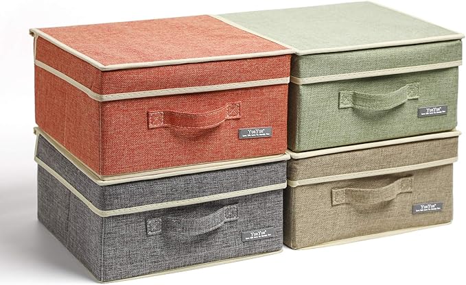 YueYue Small 4 Pack Fabric Stroage Box