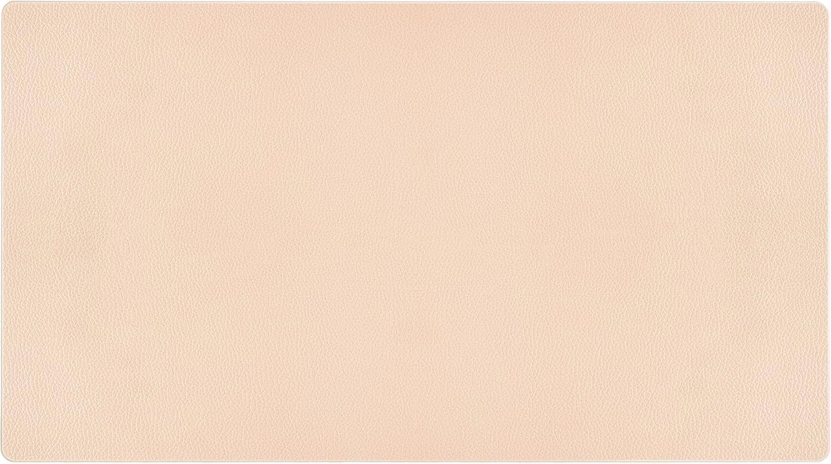 Nekmit Leather Desk Blotter Pad 36 x 20 Inches, Flat, Non-Slip, Waterproof, Apricot, Ideal for Office and Home and More