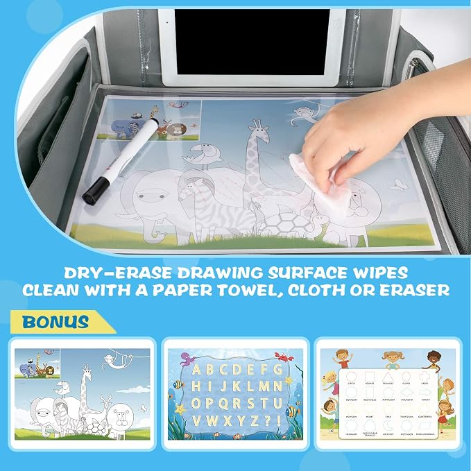 MENZOKE Kids Travel Tray Car Seat Tray