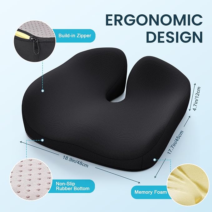 Benazcap Seat Cushion, Memory Foam Cushions